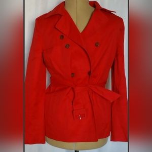 NWOT Brooks Brothers Red Peacoat Raincoat Size 4